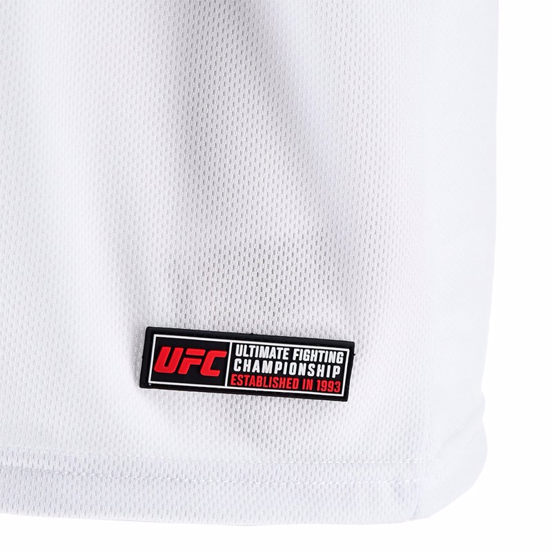 UFC OFFICIAL LOGO dry fit LINES-WHITE